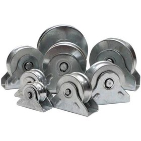 Resim 90 Lık Kepli Metal Makara Ray Tekeri 90 Mm Kapı Makarası Gazi 