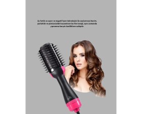 Resim İsmiyle Al Mey Ithalat® Yeni Nesil Fön Tarağı – 220°C Isı, Negatif Iyon, 360° Dönebilen Kablo 