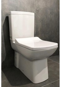 Resim Creavit Lara Duvara Dayalı Klozet Seti 4 Parça Pp Yavaş Kapak 