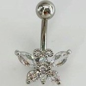Resim Kelebek Detaylı Göbek Piercing Çok Renkli 20276929 