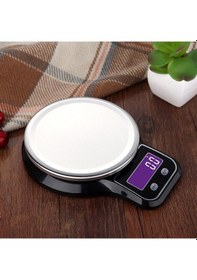 Resim Tenfowee Paslanmaz Çelik Tartı Kabı, Hassas Mutfak Terazisi, 5kg Kapasiteli, Lcd Ekran, Pil Dahil Değil, Siyah 