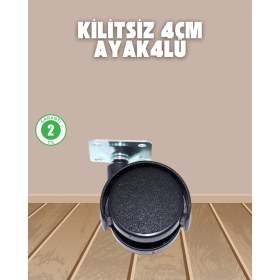 Resim Belle Fusion Mey Ithalat® Sehpa ve Ekipmanlar Için Kilitsiz 4 cm Ayak 4’lü 