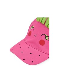 Resim Tuc Tuc Kız Çocuk Çilek Tasarımlı Yaprak Detaylı Pembe Şapka 52cm Yaş 3-5-2731 