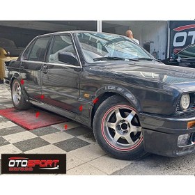 Resim Bmw E30 Kulaklı Marşpiyel Sağ Sol Takım Fiberglass Boyasız 