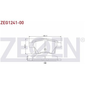 Resim Zegen-zeg1241-00 - Fren Balata Arka Cıtroen C4 Pıcasso Ud 1.6 