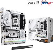 Resim Asrock X870 Steel Legend WiFi AMD X870 Soket AM5 DDR5 8000 MHz OC ATX Gaming Anakart 