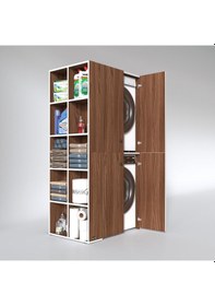 Resim Kenzlife Çamaşır-Kurutma Makinesi Dolabı Kapaklı Fedyenka Sol Cvz 180*090*60 Banyo Arkalıksız Çok Renkli 