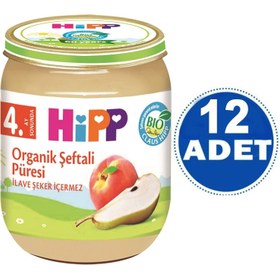 Resim Hipp Kavanoz Maması Organik Şeftali Püresi 125 gr 12 ADET 