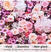 Resim Ebitda Çiçekli Ahşap Desen 2x3m Stüdyo Perdesi - Bebek & Yetişkin Portreler İçin 