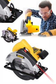Resim DOZZER Alman 2000 Watt Lazerli Bakir Sargılı 185 Mm Metal Şanzuman Sunta Kesme Daire Testere Makinesi 