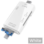 Resim Otg Tipi C Kart Okuyucu Usb 2 0 Tf Mirco Sd Akıllı Bellek Flash Bellek Adaptörü White 