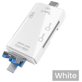 Resim Otg Tipi C Kart Okuyucu Usb 2 0 Tf Mirco Sd Akıllı Bellek Flash Bellek Adaptörü White 