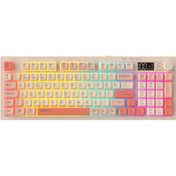 Resim Everest Kb-85 Silent Pro Kablosuz Bej-Pembe-Turuncu Sessiz Rgb Wireless 2.4Ghz Q Oyuncu Klavyesi 