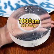 Resim 10m/32.7ft Nano Çift Taraflı Bant Rulosu - Ev & Ofis Kullanımı İçin Güçlü, Şeffaf Yapışkan, Plastik, Ahşap, Cam, Taş, Metal Üzerinde Yıkanabilir & Kalıntı Bırakmayan, 1cm/39.37in Genişliğinde, Nano Ağır Hizmet Tipi Çift Taraflı Bant 
