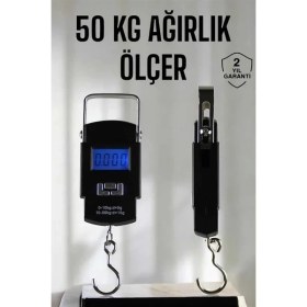 Resim Ağırlık Ölçer 50 kg El Terazisi El Kantarı Pilli LED Ekran 
