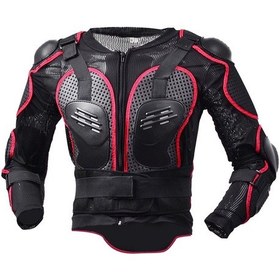 Resim Hayalet Yarış F060 Motosiklet Zırh Takım Sürme Koruyucu Dişli Göğüs Koruyucu Dirsek Pedi Düşme Koruma Takım Elbise, Boyut: Xxl Kırmızı 