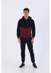 Resim Maraton Sportswear Comfort Erkek Kapşonlu Uzun Kol Basic Lacivert Eşofman Takımı 20212-lacivert Lacivert 