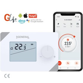 Resim GENERAL Life Nora HT260S RF Smart Kablosuz Wi-Fi Akıllı Oda Termostatı - Beyaz 
