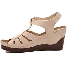 Resim Bej Kadın Düz Sandalet 19-200 Z Bej 