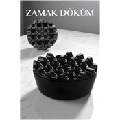 Resim ModaCar Kapaklı Zamak Döküm Yuvarlak Küllük Metal Kül Tablası - Kafe Küllüğü SİYAH 