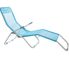 Resim AndOutdoor Tumbona Katlanır Mavi Şezlong 
