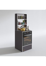 Resim Kenzlife ankastre fırın dolabı esmacan gri 165*60*56 mutfak eko düz 