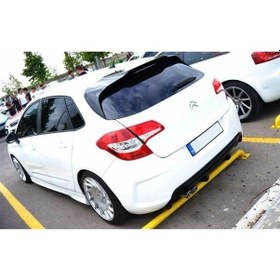 Resim Citroen C4 Difüzör Difizör Plastik Parlak Siyah 2011 2012 2013 2014 2015 2016 Arka-difizör-bodykit-ek 