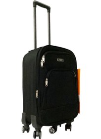 Resim Karizma Polo 5 Tekerli-çok Hafif-lüx Sedefli Kumaş Küçük Kabin Boy Valiz 55 Cm Siyah 
