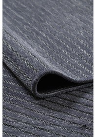 Resim Antrasit Fitilli Desen Şönil Kilim Makinede Yıkanabilir Kaymaz Taban Halı Yolluk Antrasit 