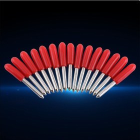 Resim Wezone 15 Adet 45 Karbür Roland Kesici Bıçağı - Standart Vinil Ve Yapışkan Medya İçin Yüksek Hassasiyetli, 2mm Mil Çapı, Kırmızı Koruyucu Kapaklı 