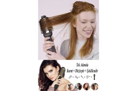 Resim Shibowavy Titanyum Seramik Kaplama Saç Şekillendirici ve Düzleştirici Fön Tarağı 220°C Isı Ayarı 