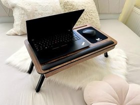 Resim Axolotl Supply Plus lidya Telefon Tablet Bölmeli Katlanır Ayaklı Minderli Laptop Sehpası Bilgisayar Çalışma Masası 