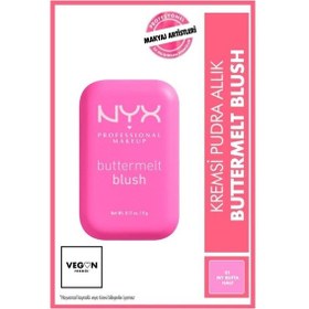 Resim Nyx Professional Makeup Buttermelt Blush Kremsi Pembe Pudra Allık - 01 My Butta Half 