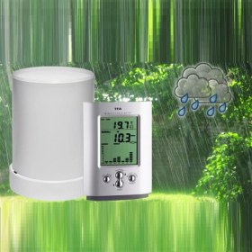 Resim Tfa 47.3003 'monsun' Yağmur Ölçer / Iç ve Dış Sıcaklık Ölçer 