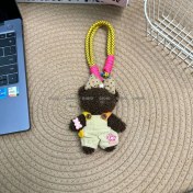 Resim Silver1 Sevimli Renkli Ip Peluş Ayı Kolye El Yapımı Oyuncaklar Küçük Bebek Çanta Çekicilik Sevimli Bebek Cep Telefonu Çekicilik (Yurt Dışından) 