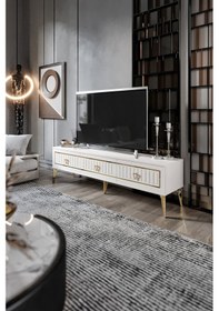 Resim 180 CM KLAS MDF MEBRAN KAPAK EKRU GOLD 