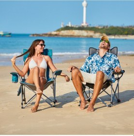 Resim Wejoy Aerocomfort Lounge 4 Pozisyonlu Yatabilen Kamp Sandalyesi Cyan/grey Mavi - Gri 