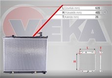 Resim KIA SORENTO 06-09 SU RADYATÖRÜ 2,5CRDİ OTOMATİK (VEKA) 