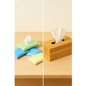 Resim Ahşap Bambu Peçetelik 23X12X8,5 cm Doğal Masaüstü Peçete Kutusu Modern Servis Standı Dayanıklı Şık Tasarım Ev Ofis Kafe Mutfak Için Dekoratif Organizer 