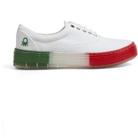 Resim Benetton ® | Bn-30696-3114 Beyaz Kirmizi - Kadın Spor Ayakkabı 