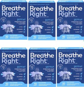 Resim Breathe Right Şeffaf Burun Bandı 10'lu x 6 Paket 