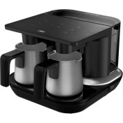 Resim Beko Tkm 8961 S Keyf Siyah Çelik Ikili Türk Kahve Makinesi 