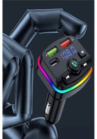 Resim Araç Bluetooth 5.1 Fm Transmitter Cihazı Araba Müzik Mp3 Çalar Oto Çakmaklık 20w Hızlı Şarj Aleti 