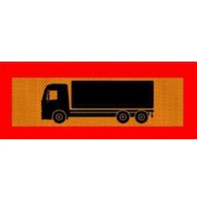 Resim opersan Ağır Tonaj Araçlar Için 2 Li Arka Uyarı Levhası Takımı 500x200 Mm 