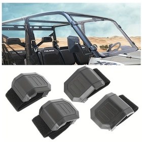 Resim Xuweiwei Black 4lu Evrensel Utv Ruzgarlik Pencere Kelepce Kit Abs Malzeme Can Am Maverick X3 1000 Honda Pioneer Polaris Motosiklet Aksesuarlari 