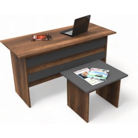 Resim L'occi Concept Diego Ab Ofis Masa Sehpa 2'li Büro Masa Takımı Barok-Antrasit 