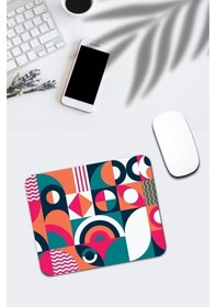 Resim Renkli Geometrik Desenli Mouse Pad Mousepad 