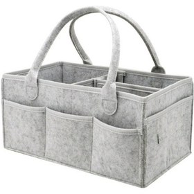 Resim Vkemall Keçe Bebek Bezi Anne Saklama Çantası Anne Ve Bebek Malzemeleri Seyahat Gri 