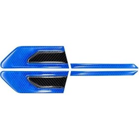Resim Mavi 1 Çift Şerit Yansıtıcı Bant Karbon Fiber Tahıl Kendinden Yapışkanlı 3d Doku Yüksek Parlaklık Isıya Dayanıklı 