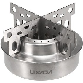 Resim Springsun Kamp İçin Paslanmaz Çelik Mini Alkollü Ocak Ve Stand Seti - 79g Hafif Gümüş 